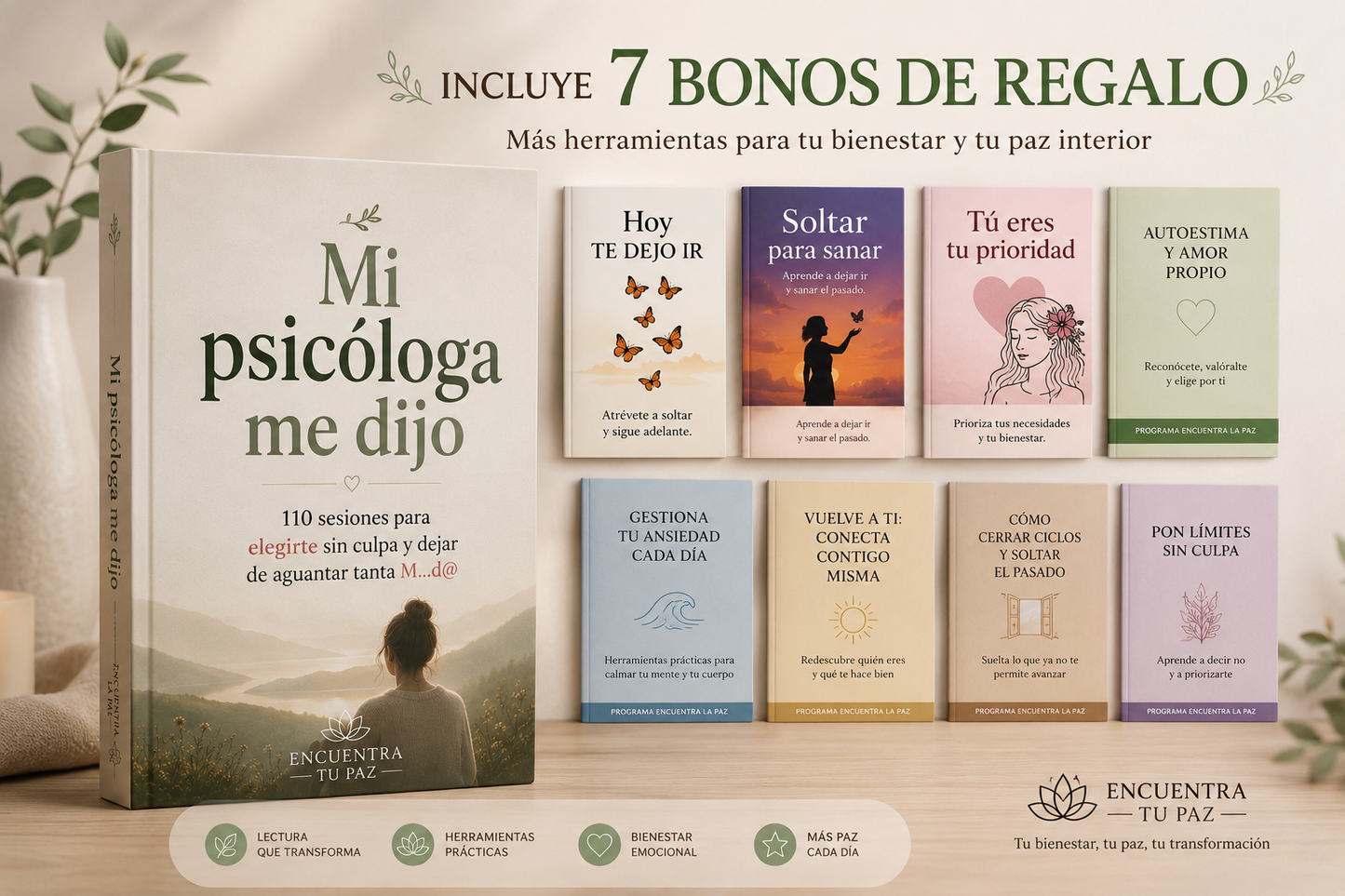 Mi psicóloga me dijo - Incluye GRATIS la Colección Encuentra La Paz (7 libros adicionales)